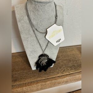 NWT Kinsley Armelle NWT Black Tassel Necklace